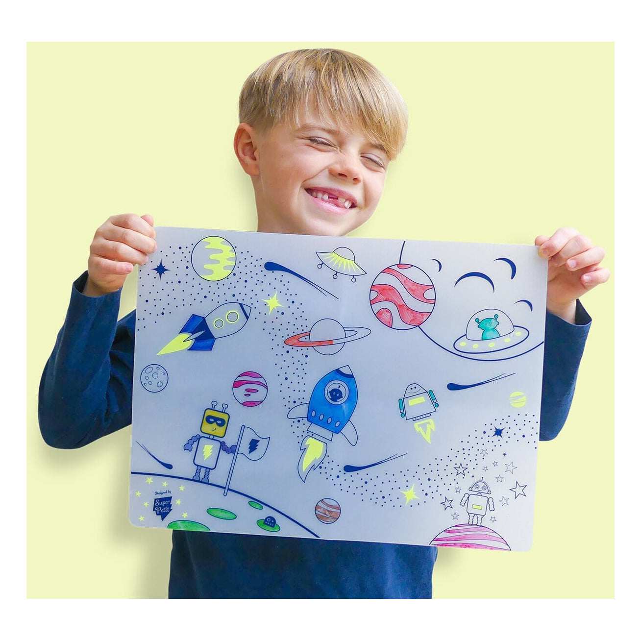 Super Petit - Artiste Colouring Placemat - Into Space - Anilas UK