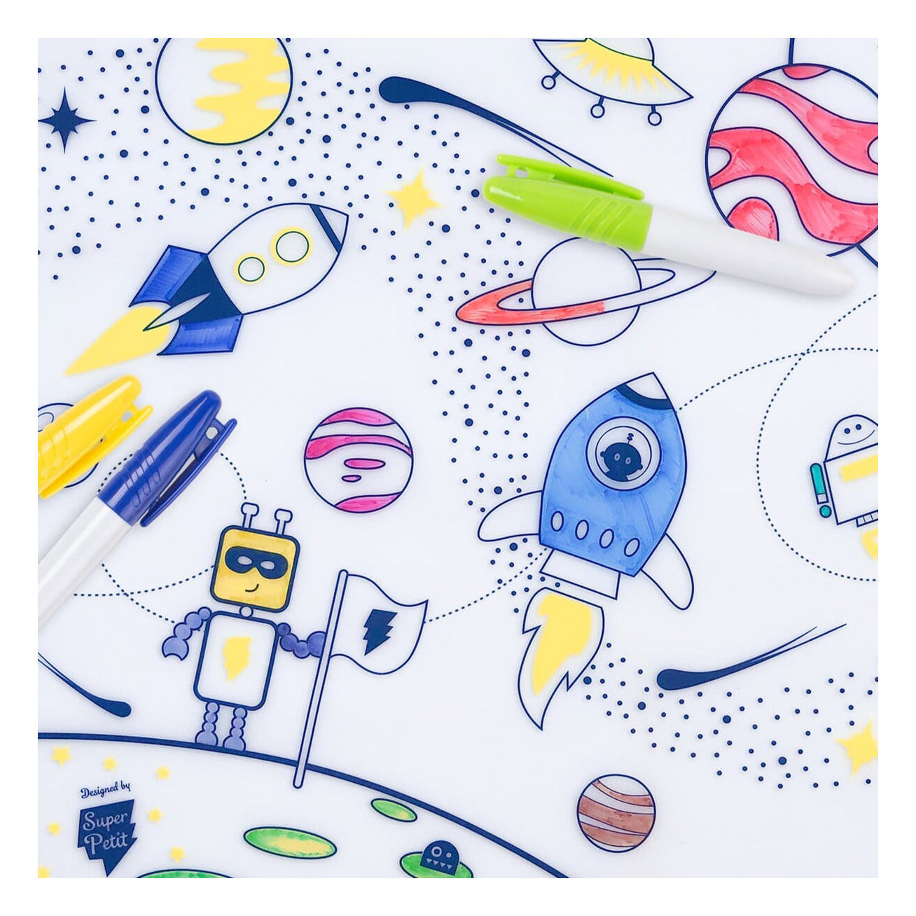 Super Petit - Artiste Colouring Placemat - Into Space - Anilas UK