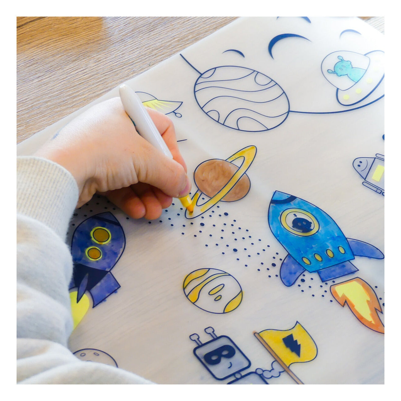 Super Petit - Artiste Colouring Placemat - Into Space - Anilas UK