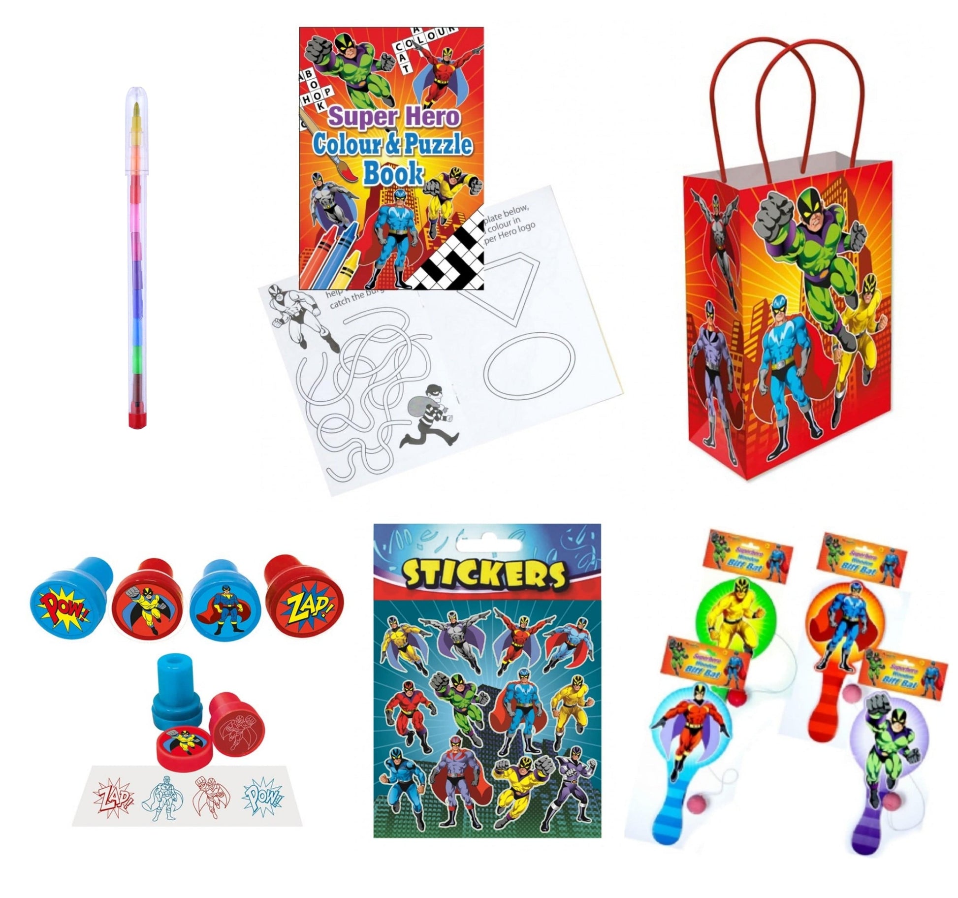 Single New Superhero themed Party Bag with Fillers - Anilas UK
