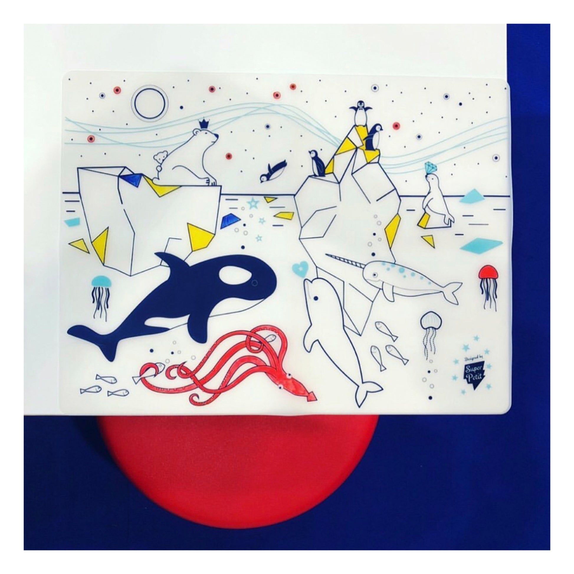 Super Petit - Artiste Colouring Placemat - On An Iceberg - Anilas UK