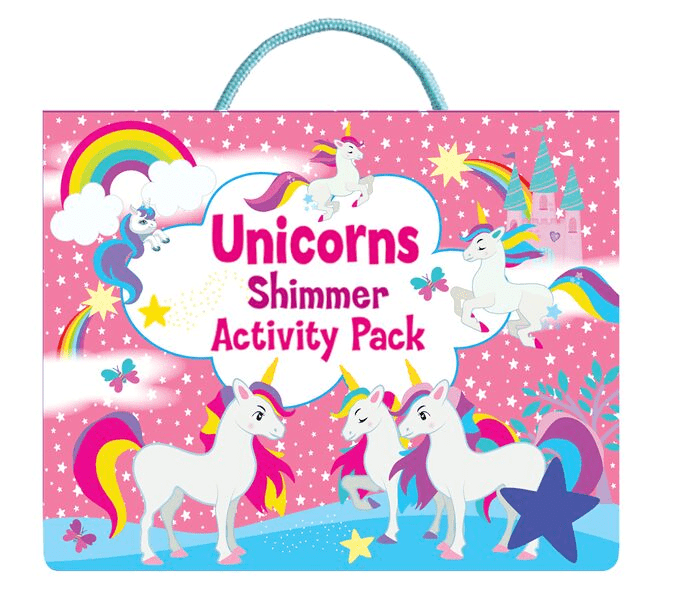 Unicorns Shimmer Activity Pack front view - Anilas UK