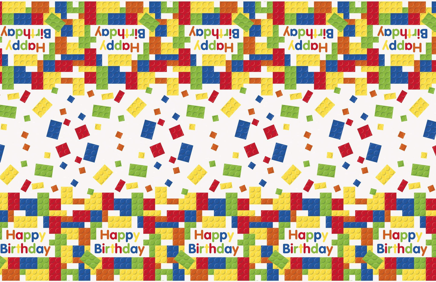 Bricks Happy Birthday Table Cover - Anilas UK