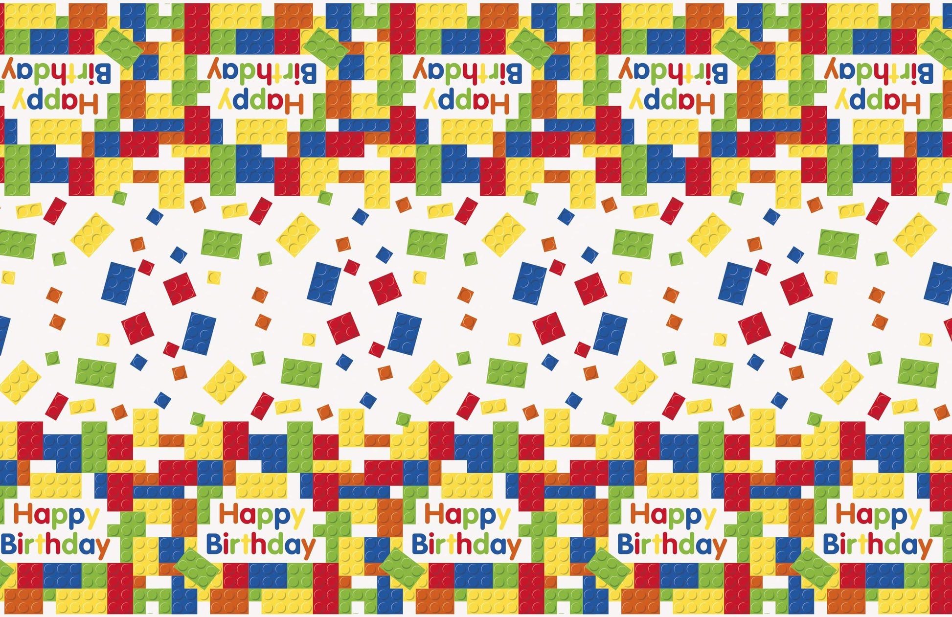 Bricks Happy Birthday Table Cover - Anilas UK