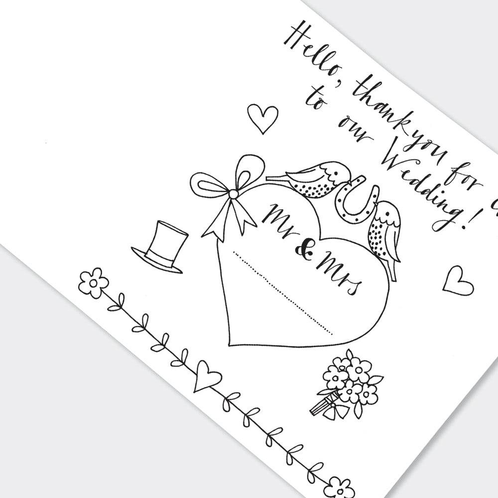 Rachel Ellen Wedding Colouring Book page view